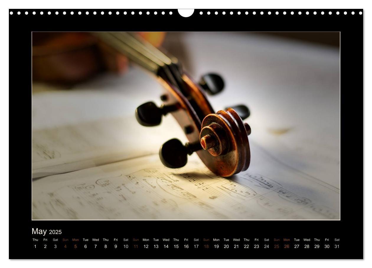 Bild: 9781325963935 | A violin only (Wall Calendar 2025 DIN A3 landscape), CALVENDO 12...