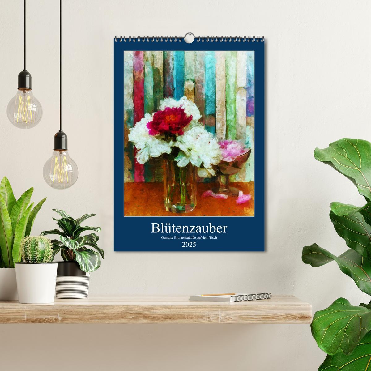 Bild: 9783435913626 | Blütenzauber - Gemalte Blumensträuße auf dem Tisch (Wandkalender...