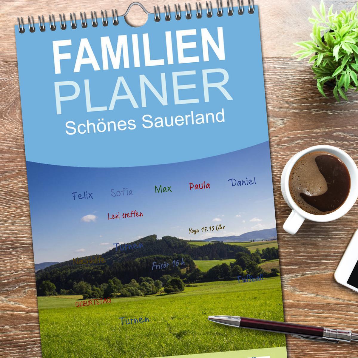 Bild: 9783457107263 | Familienplaner 2025 - Schönes Sauerland mit 5 Spalten...