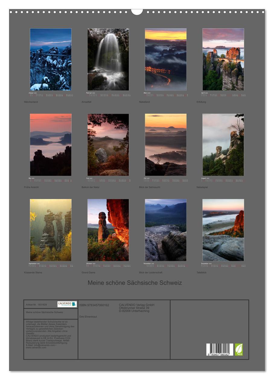 Bild: 9783457060162 | Meine schöne Sächsische Schweiz (Wandkalender 2025 DIN A2 hoch),...