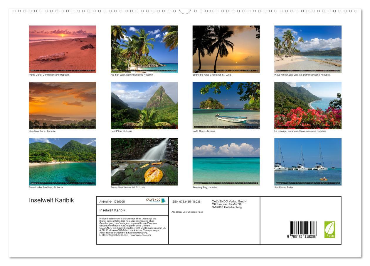 Bild: 9783435118038 | Inselwelt Karibik (Wandkalender 2025 DIN A2 quer), CALVENDO...