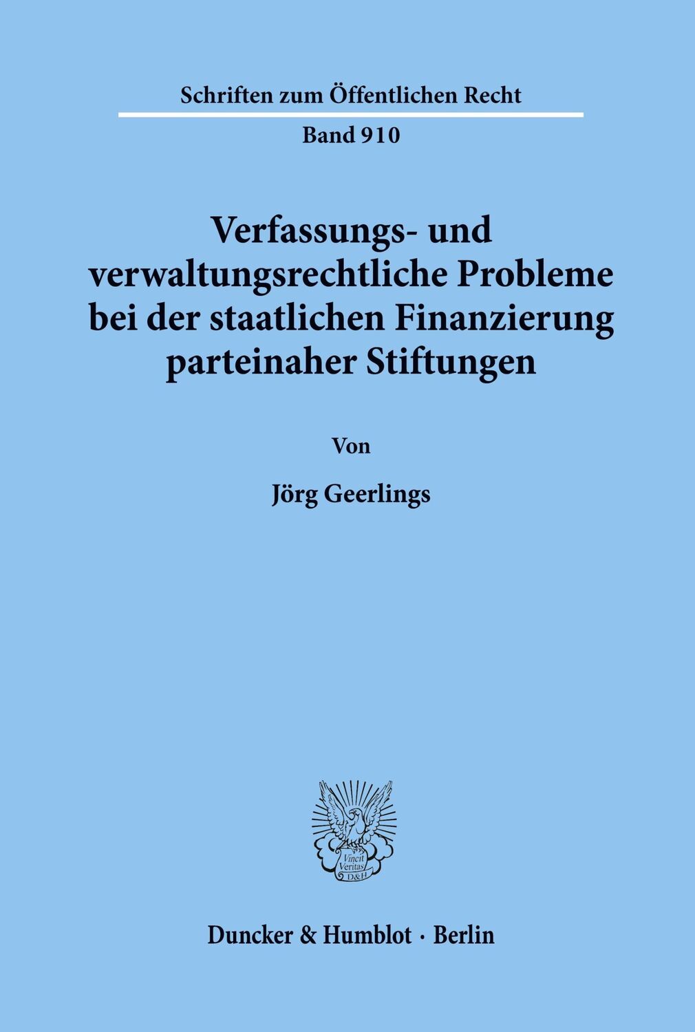 Cover: 9783428110025 | Verfassungs- und verwaltungsrechtliche Probleme bei der staatlichen...