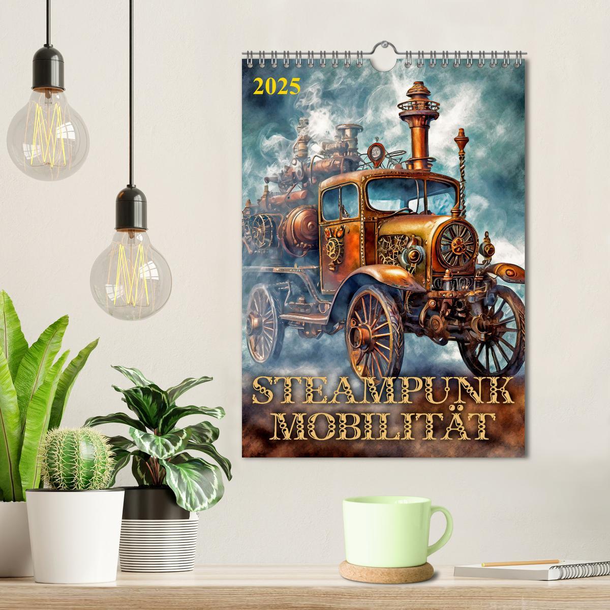 Bild: 9783383801624 | Steampunk Mobilität (Wandkalender 2025 DIN A4 hoch), CALVENDO...