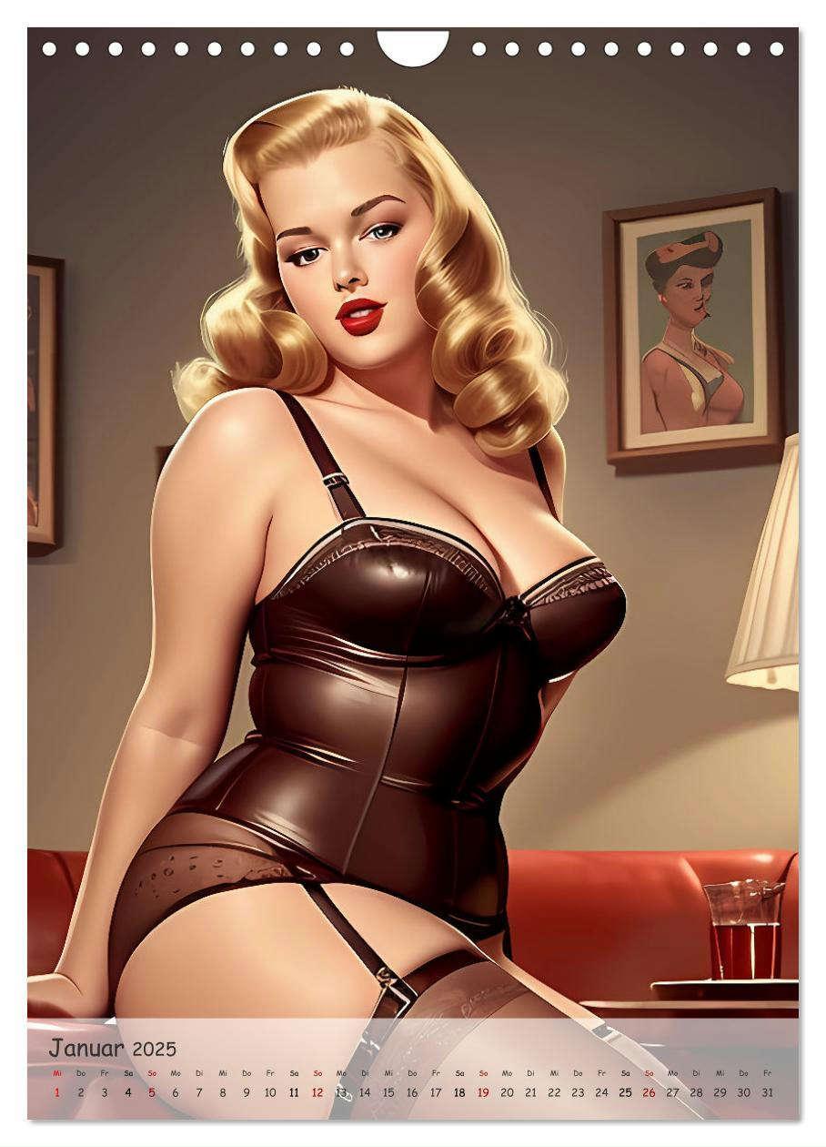 Bild: 9783383808449 | Pin-up Girls - Retro Glamour (Wandkalender 2025 DIN A4 hoch),...