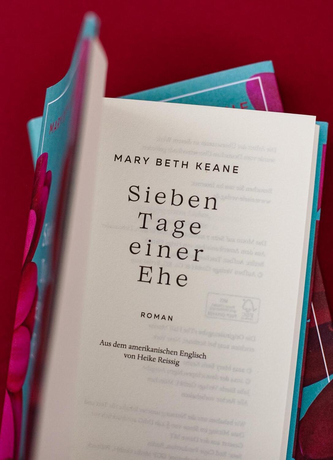 Bild: 9783961611874 | Sieben Tage einer Ehe | Mary Beth Keane | Buch | 336 S. | Deutsch