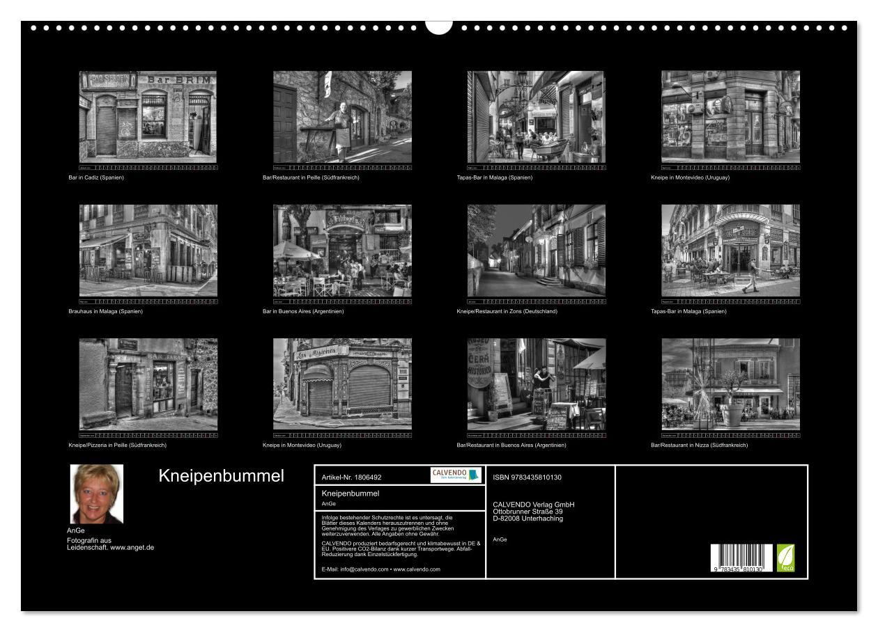 Bild: 9783435810130 | Kneipenbummel (Wandkalender 2025 DIN A2 quer), CALVENDO Monatskalender