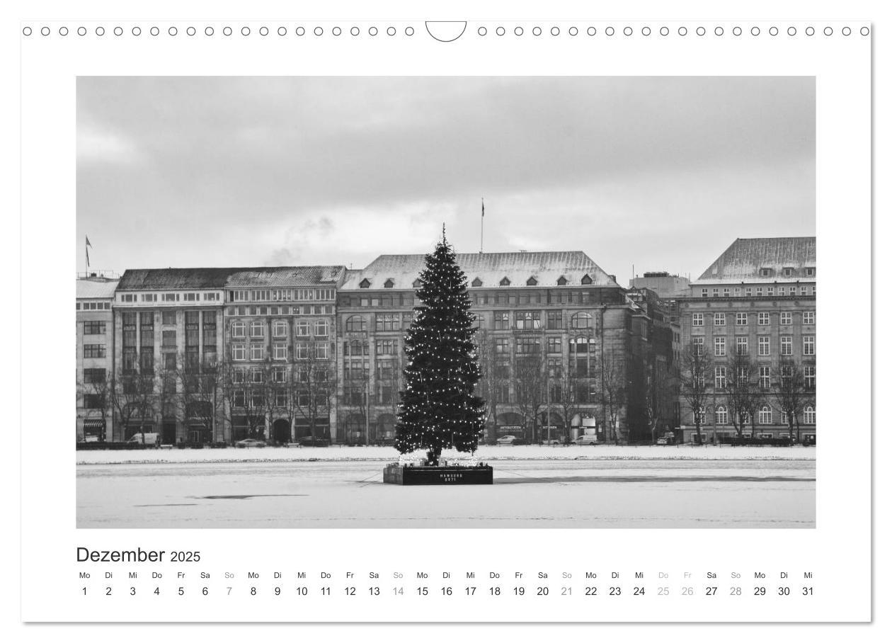 Bild: 9783435653294 | Hamburg in schwarz-weiss (Wandkalender 2025 DIN A3 quer), CALVENDO...