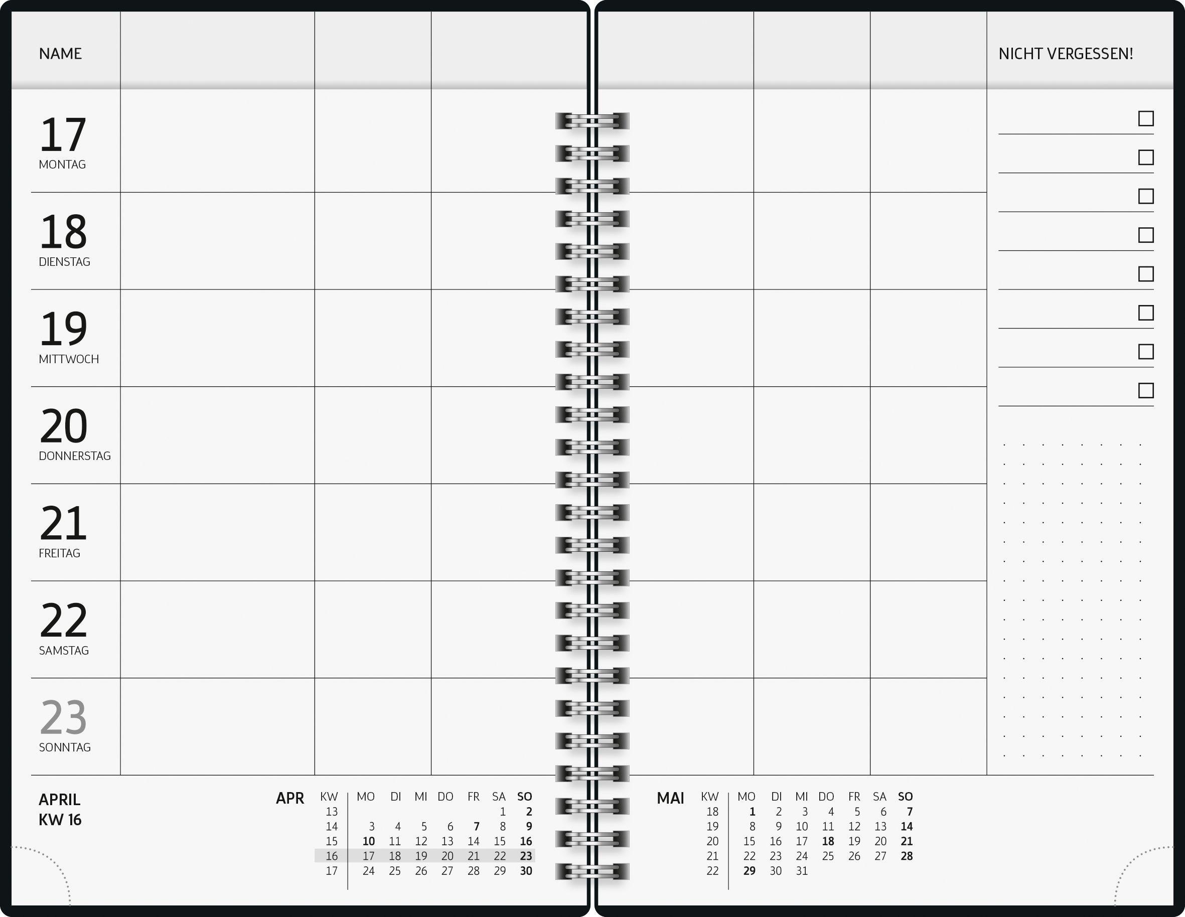 Bild: 4061947126334 | Brunnen 1070290015 Buchkalender Familienplaner (2025) "Confetti" 2...