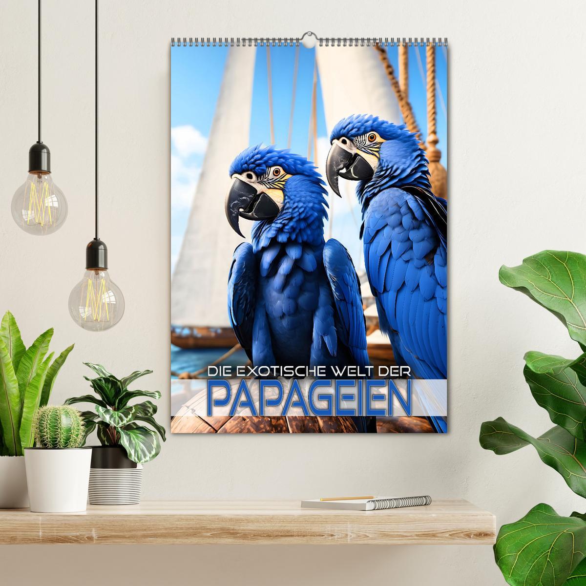 Bild: 9783383763410 | Die exotische Welt der Papageien (Wandkalender 2025 DIN A2 hoch),...