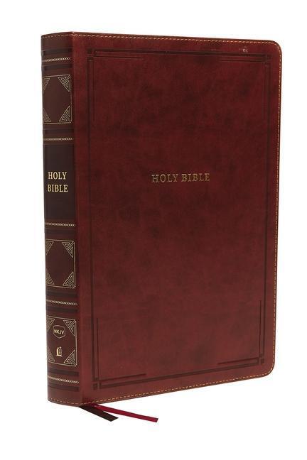 Cover: 9780785238089 | Nkjv, Reference Bible, Super Giant Print, Leathersoft, Brown, Red...