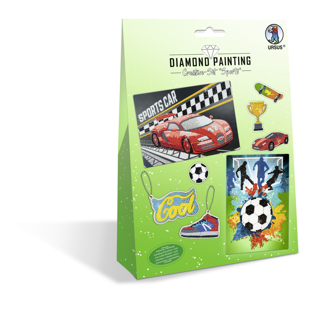 Cover: 4008525242888 | URSUS Kinder-Bastelsets, Diamond Painting Creative Set Sports, 2er...