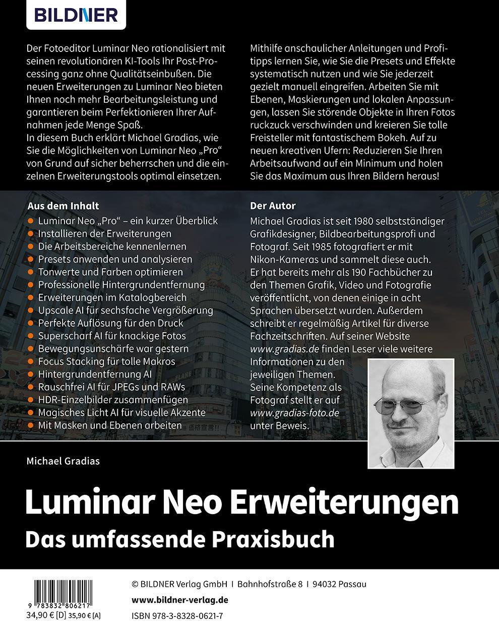 Rückseite: 9783832806217 | Luminar Neo Erweiterungen - Das umfassende Praxisbuch! | Gradias