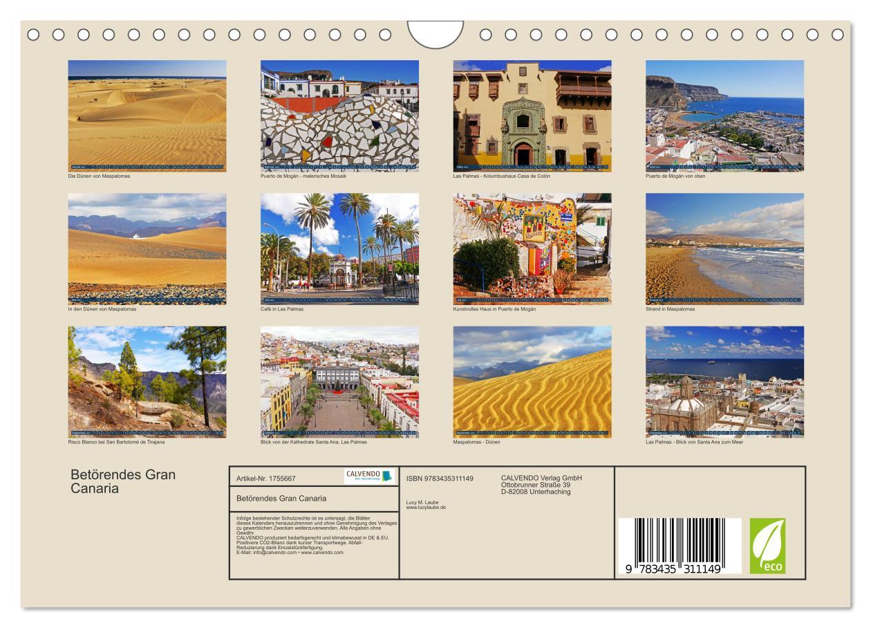 Bild: 9783435311149 | Betörendes Gran Canaria (Wandkalender 2025 DIN A4 quer), CALVENDO...