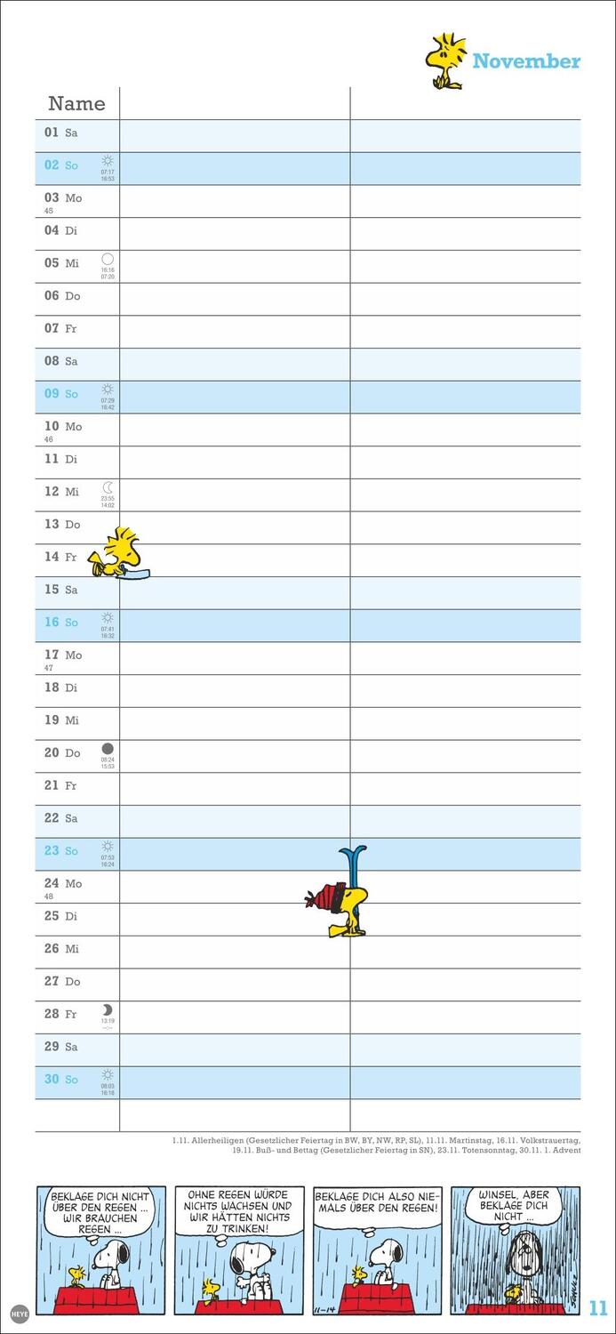 Bild: 9783756406081 | Peanuts Planer Wir zwei 2025 | Heye | Kalender | Spiralbindung | 14 S.