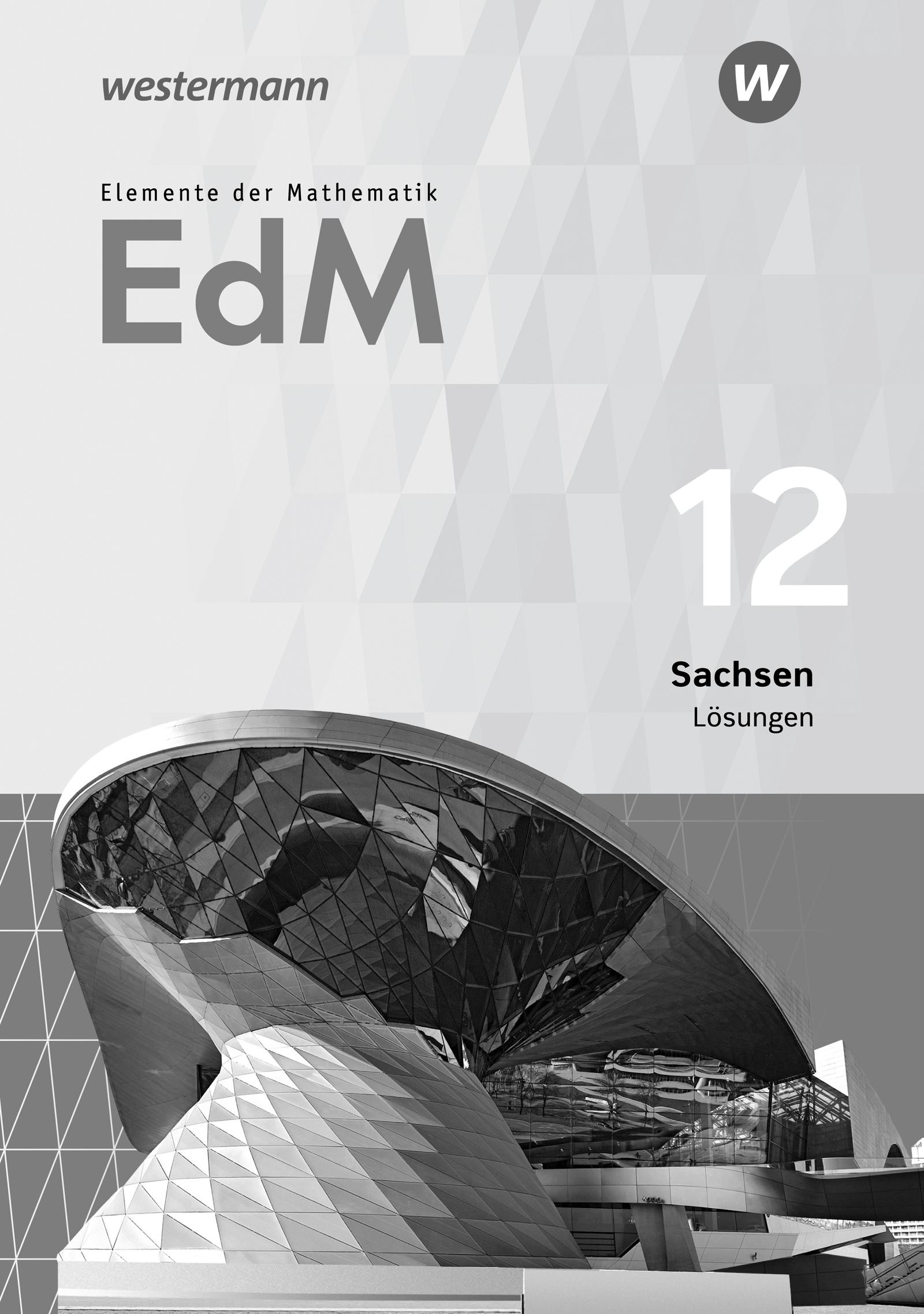 Cover: 9783141259087 | Elemente der Mathematik SII 12. Lösungen. Sachsen | Andreas Gundlach