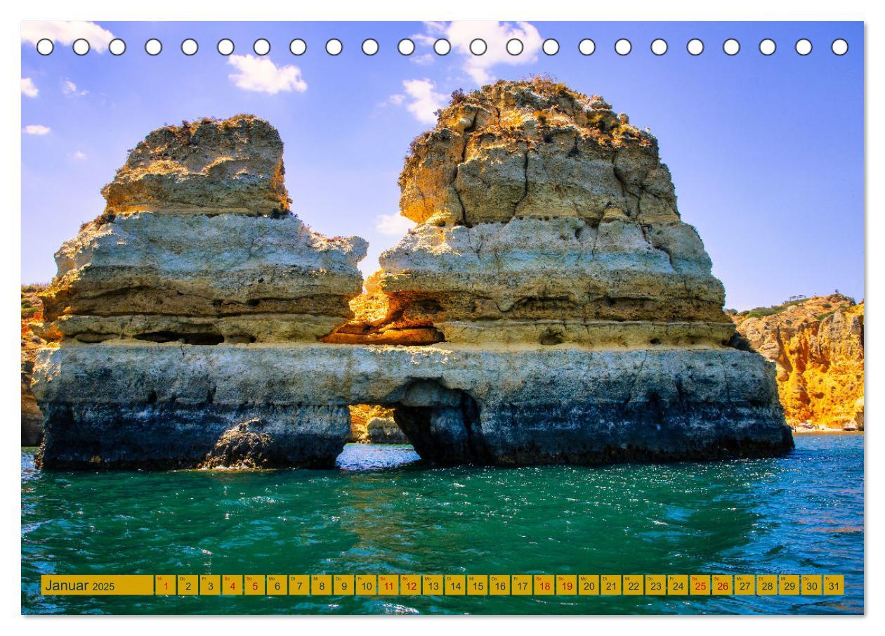 Bild: 9783383868931 | Algarve pur (Tischkalender 2025 DIN A5 quer), CALVENDO Monatskalender