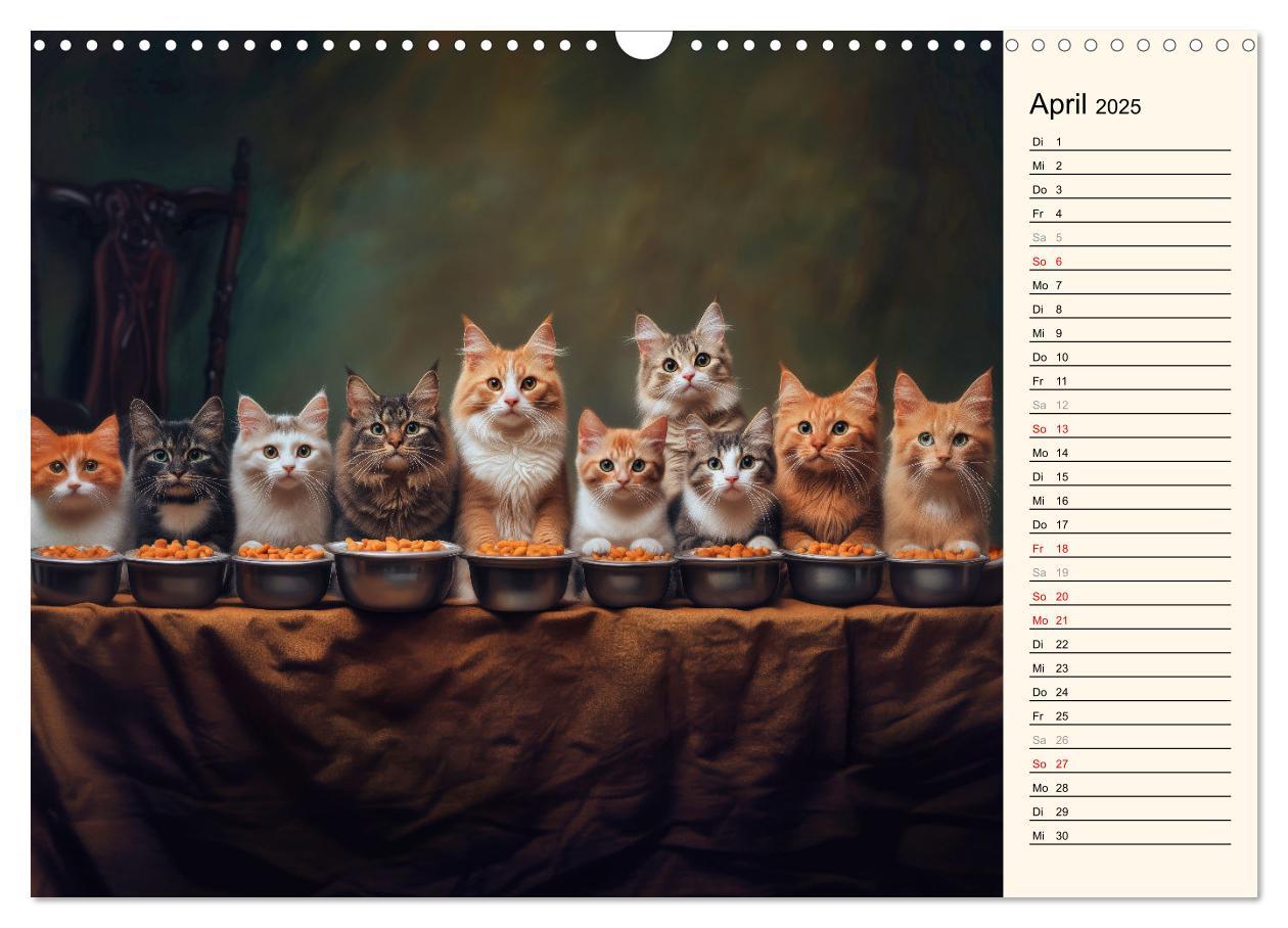 Bild: 9783457179826 | Katzen schaffen Kunst (Wandkalender 2025 DIN A3 quer), CALVENDO...