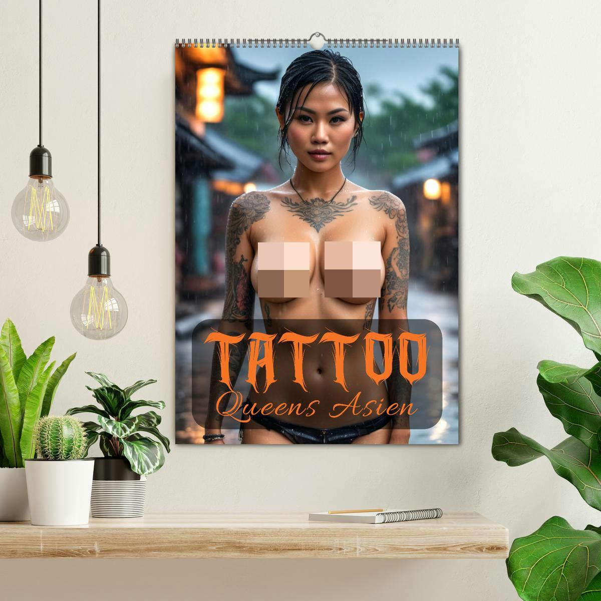 Bild: 9783457257418 | Tattoo Queens Asien (Wandkalender 2026 DIN A2 hoch), CALVENDO...