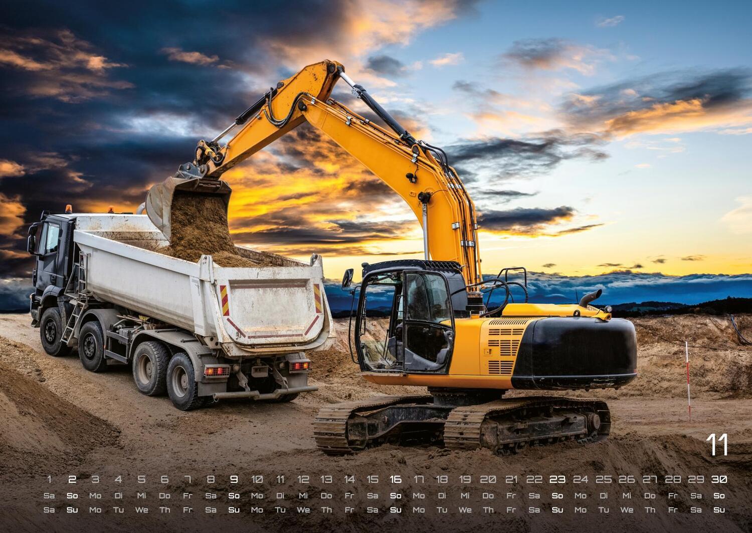 Bild: 9783986733834 | Baumaschinen - gigantische Bauhelfer - 2025 - Kalender DIN A2 | de