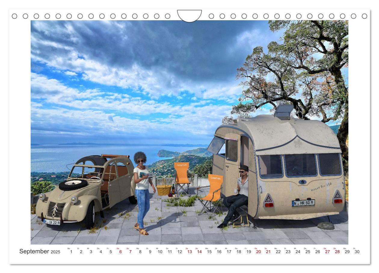 Bild: 9783435070114 | Vintage Caravaning (Wandkalender 2025 DIN A4 quer), CALVENDO...