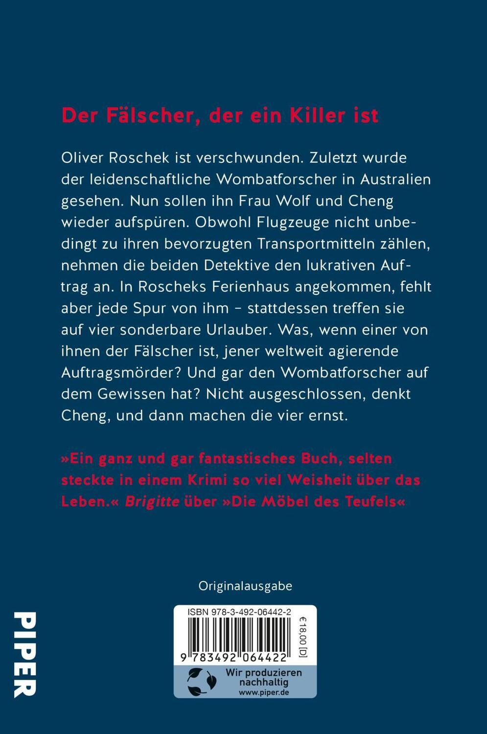 Rückseite: 9783492064422 | Gemälde eines Mordes | Heinrich Steinfest | Taschenbuch | Markus Cheng