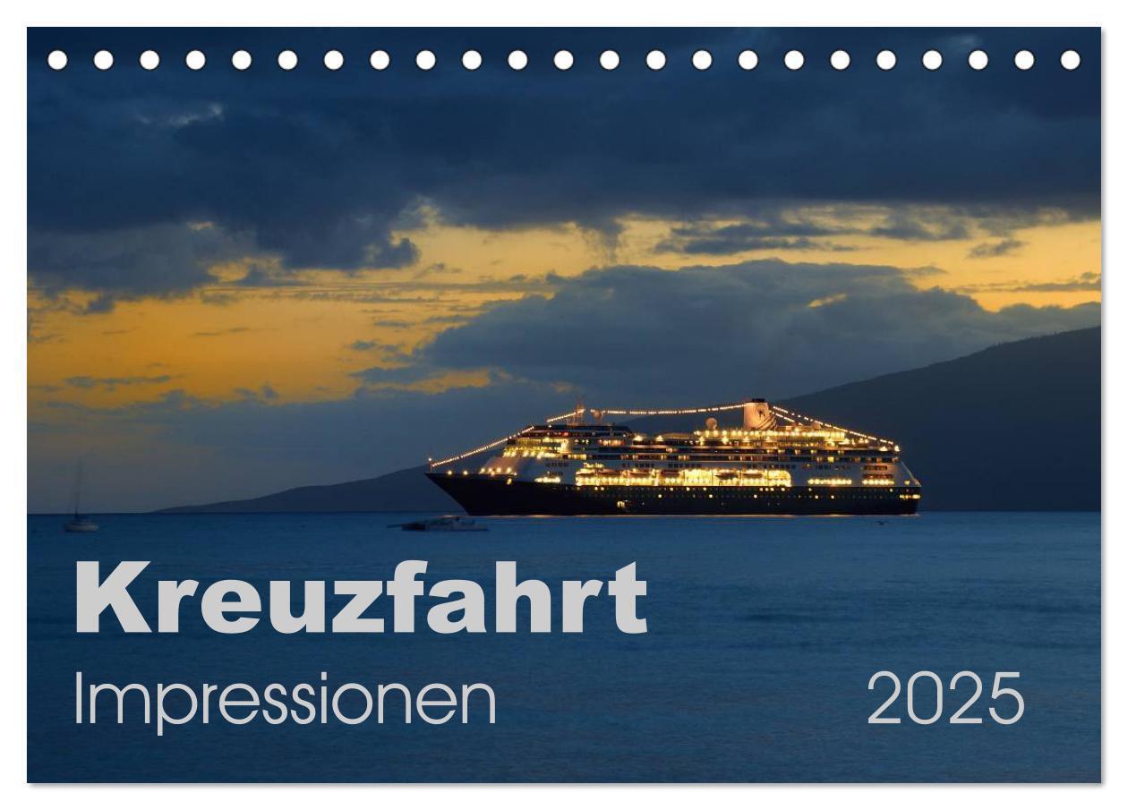 Cover: 9783435526451 | Kreuzfahrt Impressionen (Tischkalender 2025 DIN A5 quer), CALVENDO...