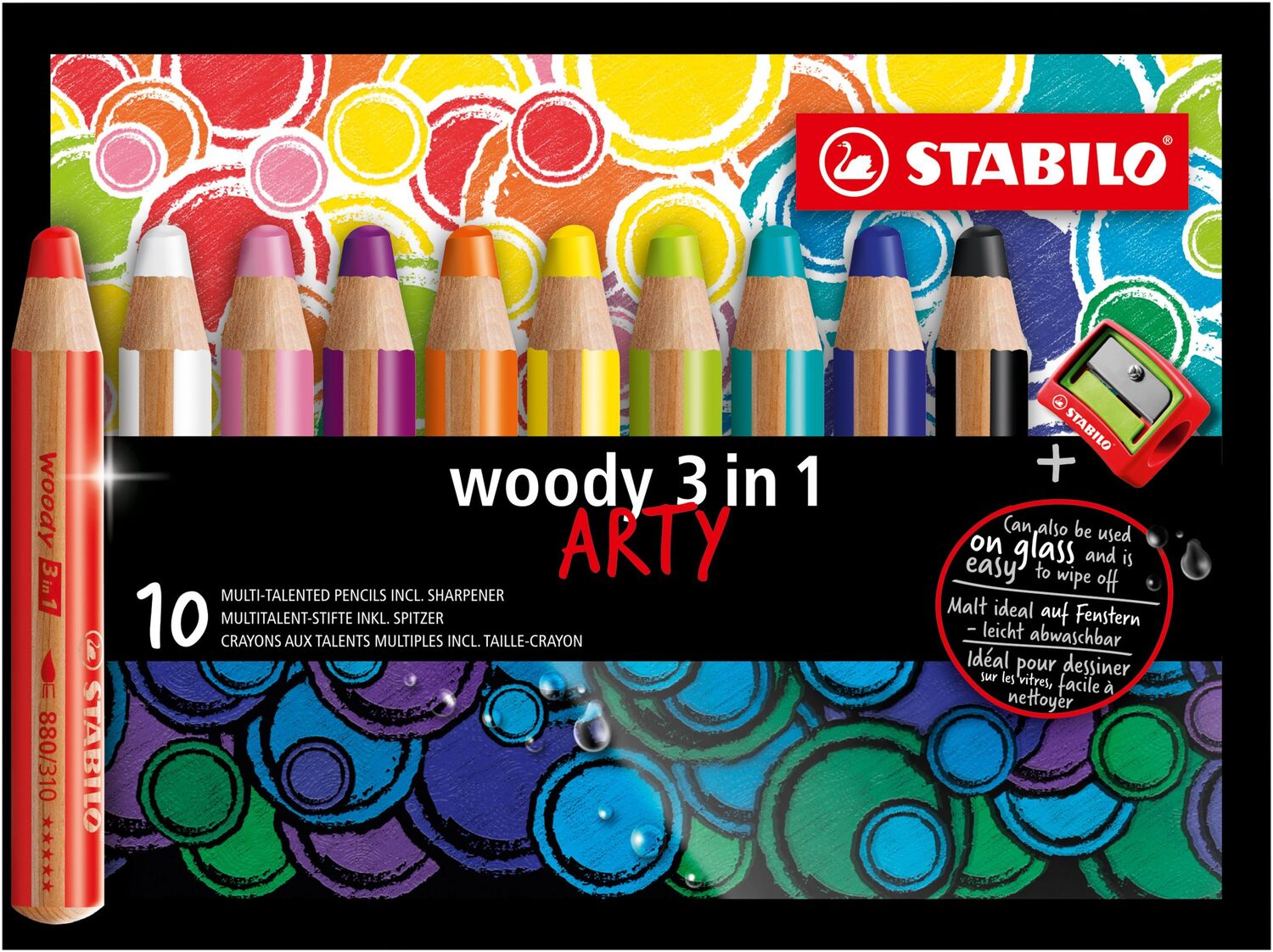 Cover: 4006381547147 | STABILO Buntstifte woody 3in1 ARTY 10er Set mit Spitzer | 880/10-1-20