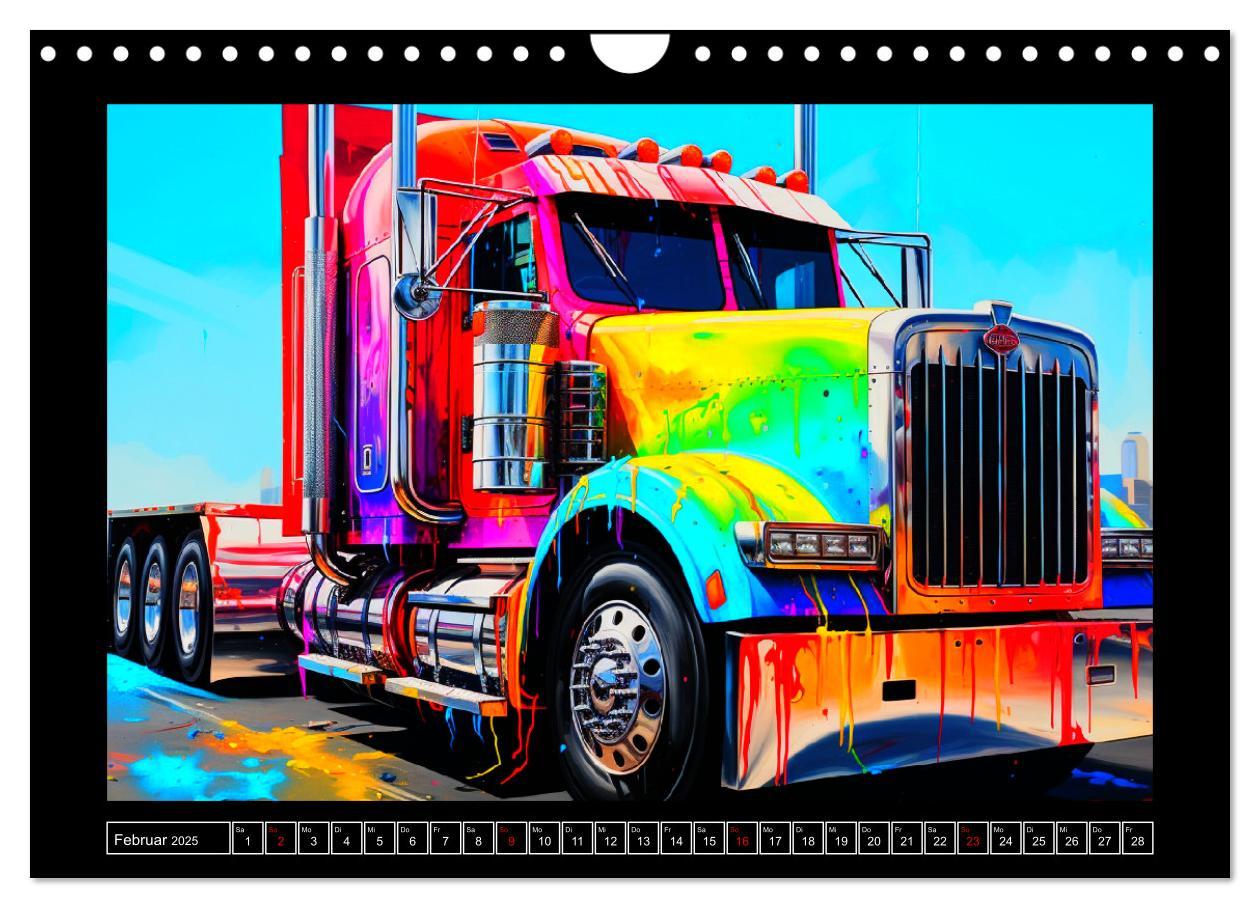 Bild: 9783383857324 | Langhauber Paintings. Trucks in lebendigen Farben (Wandkalender...