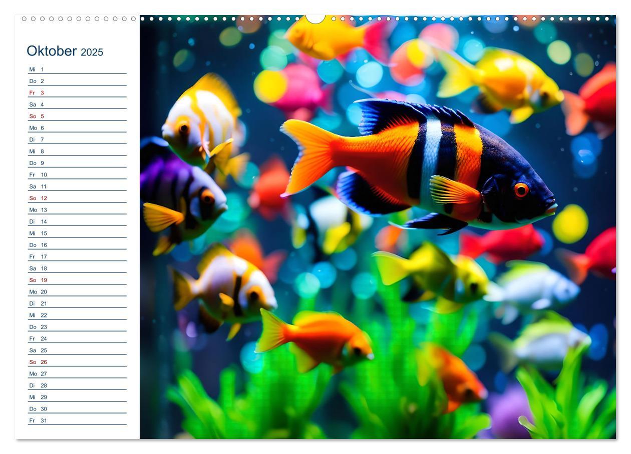 Bild: 9783457144817 | Aquarienzauber - Bunte KI Unterwasserwelten (Wandkalender 2025 DIN...