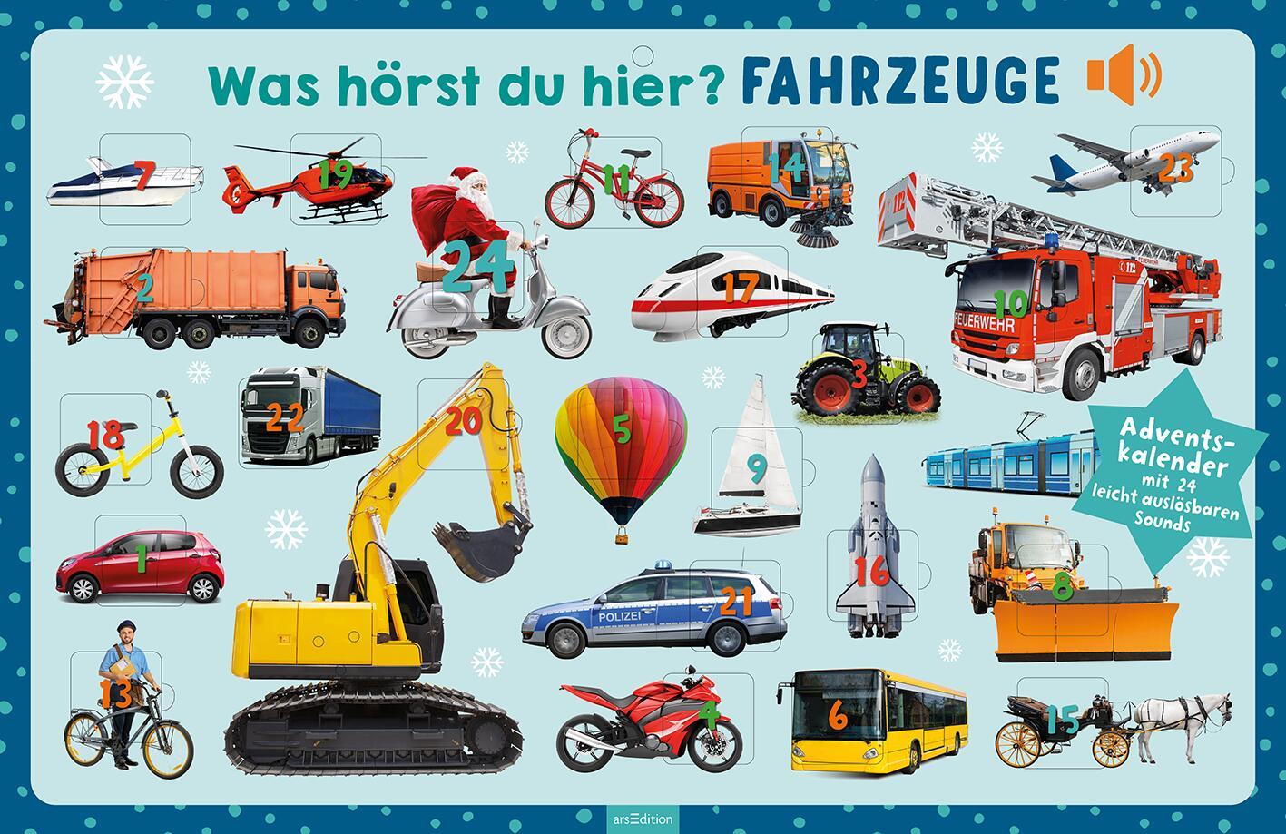 Cover: 4014489129332 | Was hörst du hier? Fahrzeuge | Kalender | 1 S. | Deutsch