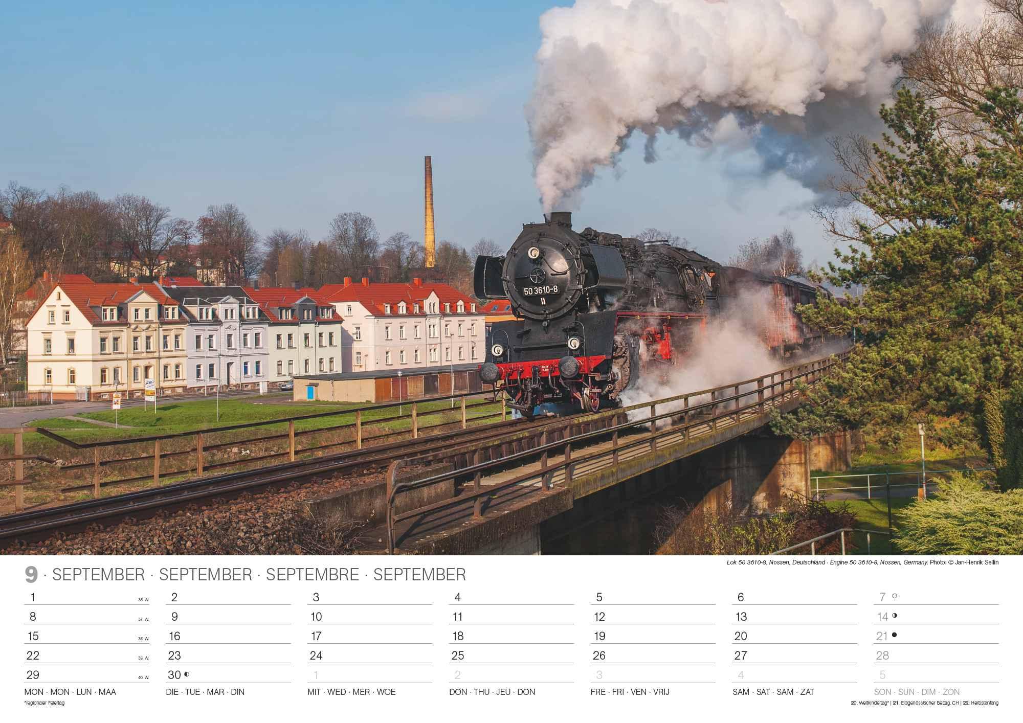 Bild: 4002725994233 | Dampfloks 2025 - Foto-Kalender - Wand-Kalender - 42x29,7 | Neumann