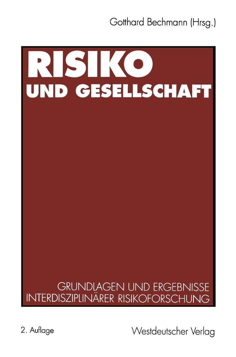 Cover: 9783531130293 | Risiko und Gesellschaft | Gotthard Bechmann | Taschenbuch | xxx | 1997