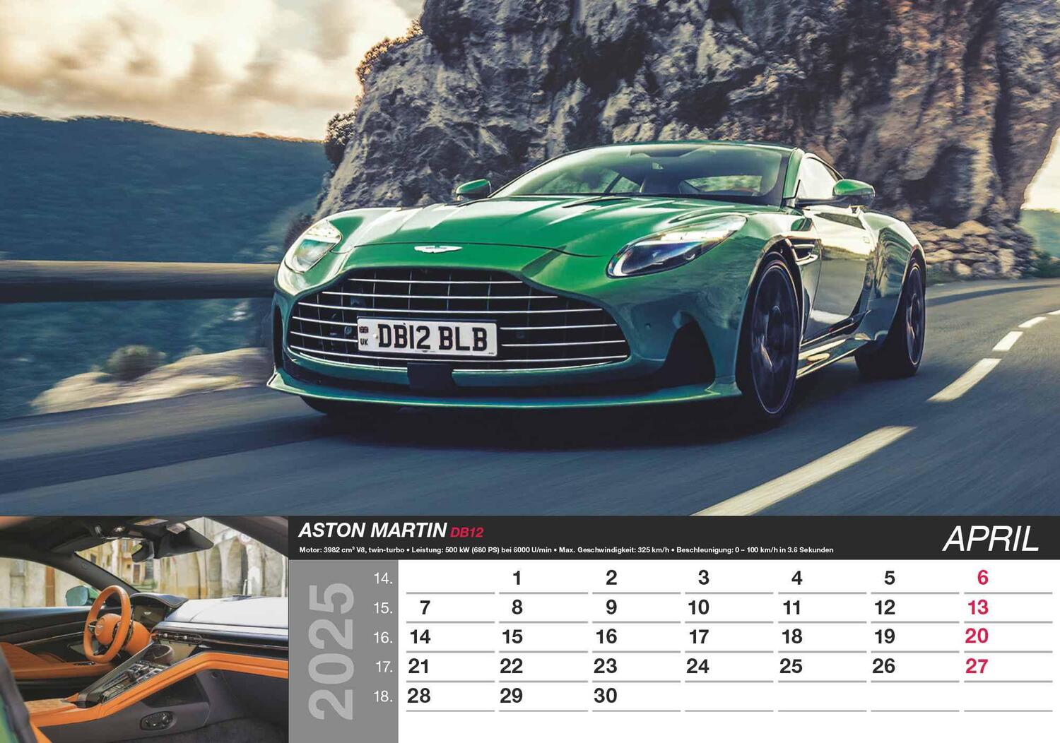 Bild: 4251732344115 | Fast Cars 2025 - Bildkalender 48,5x34 cm - mit vielen...