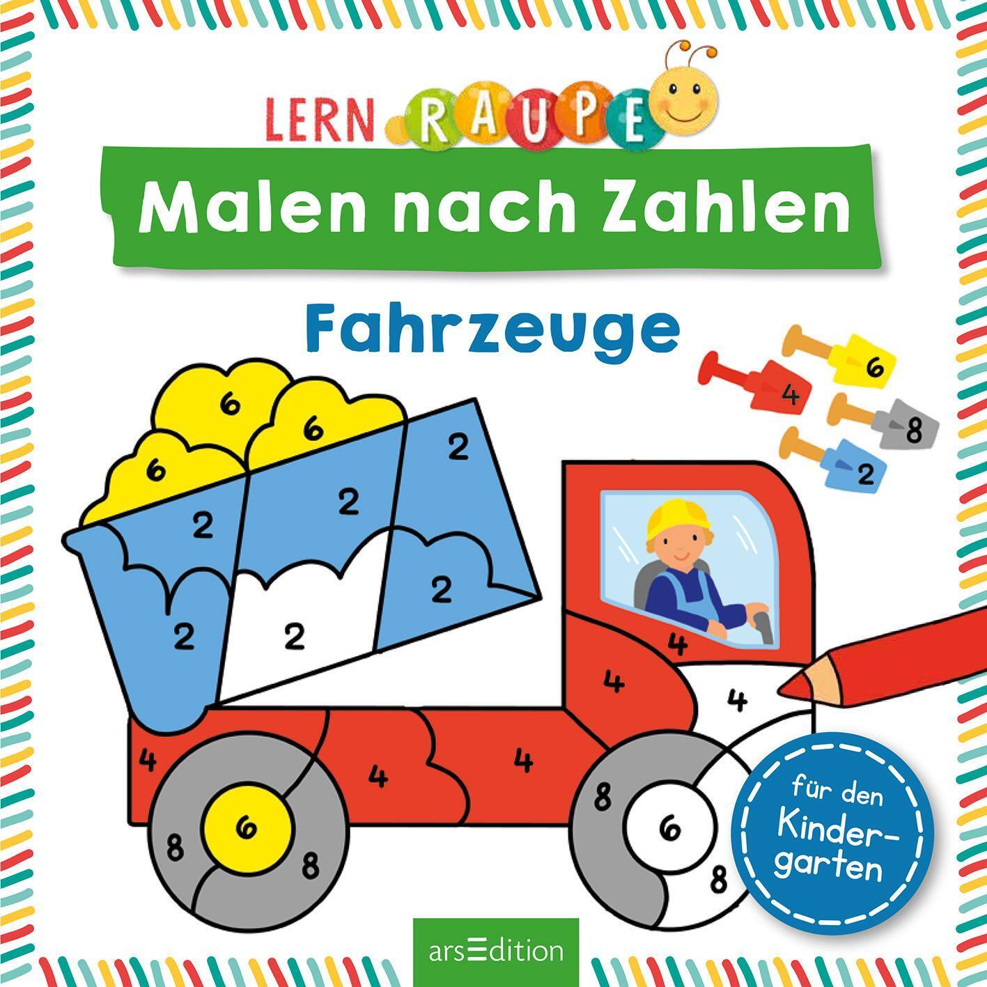 Bild: 9783845840475 | Lernraupe - Malen nach Zahlen - Fahrzeuge | Taschenbuch | Softcover