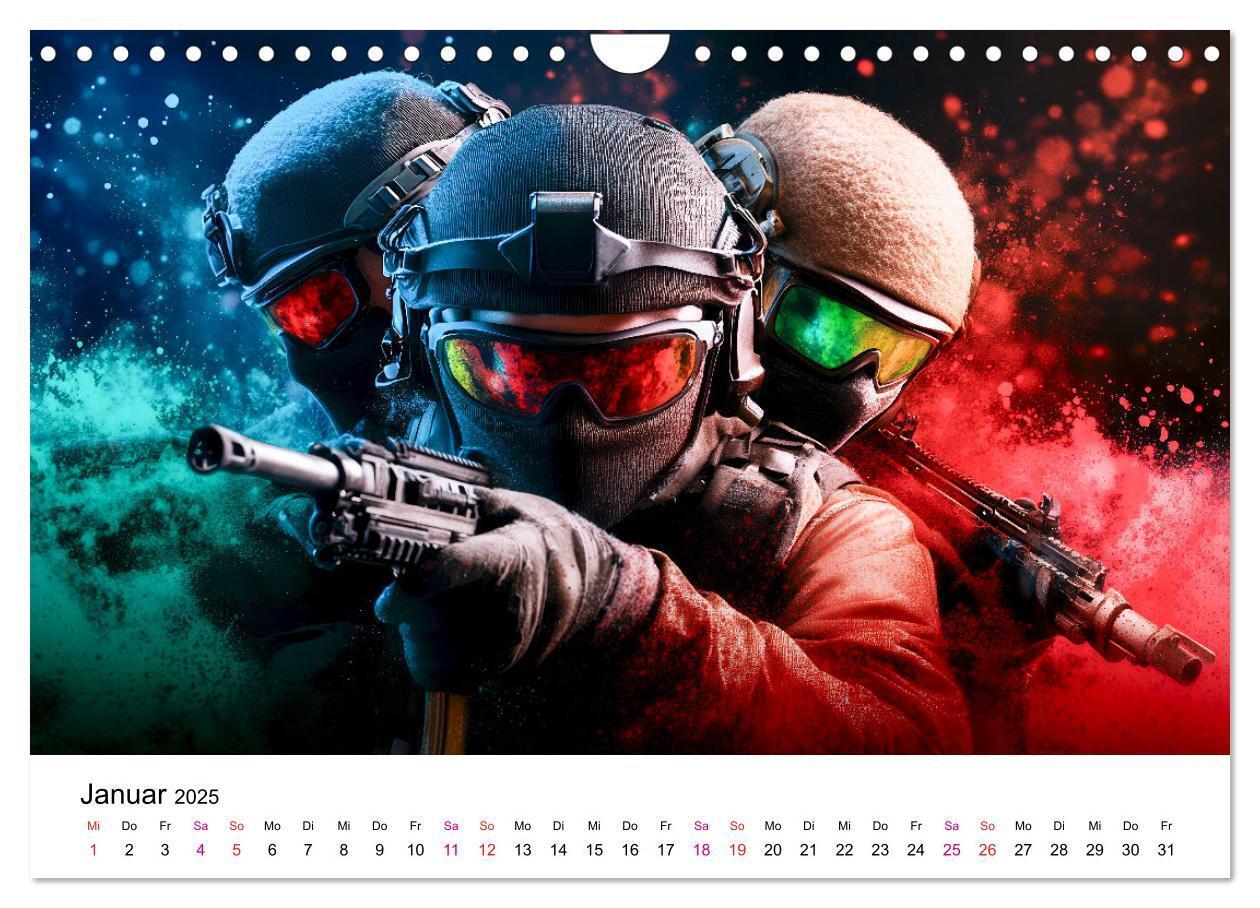 Bild: 9783457204573 | Paintball cool (Wandkalender 2025 DIN A4 quer), CALVENDO...