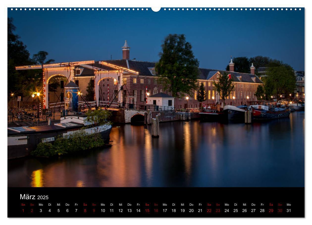 Bild: 9783435446117 | Nacht über Amsterdam (hochwertiger Premium Wandkalender 2025 DIN A2...