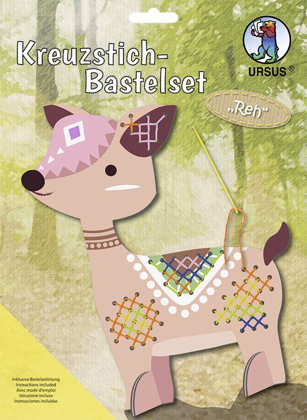 Cover: 4008525228530 | URSUS Sticken Kreuzstich-Bastelset Reh | 2142-00-06F | 2023