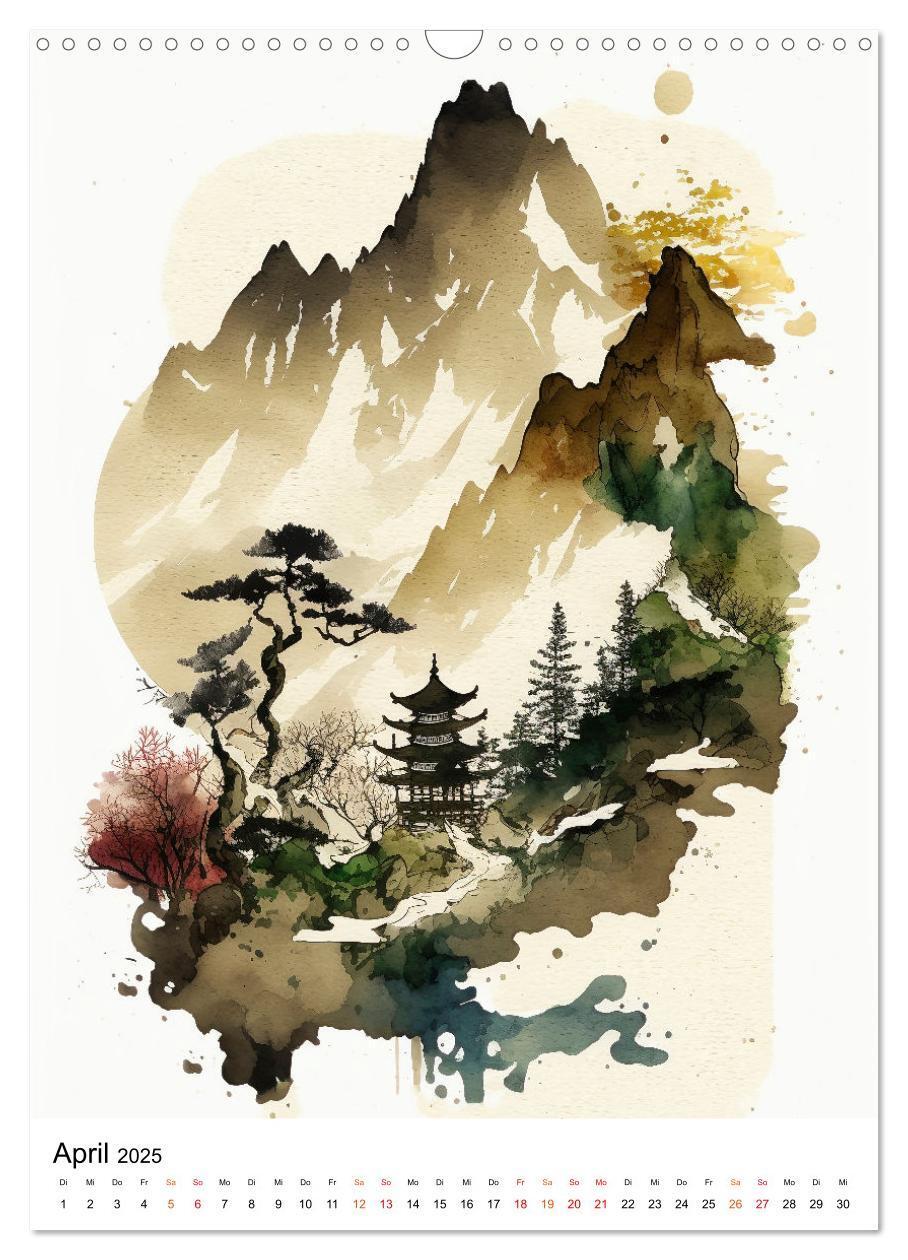 Bild: 9783435879748 | China - Aquarellmalerei (Wandkalender 2025 DIN A3 hoch), CALVENDO...