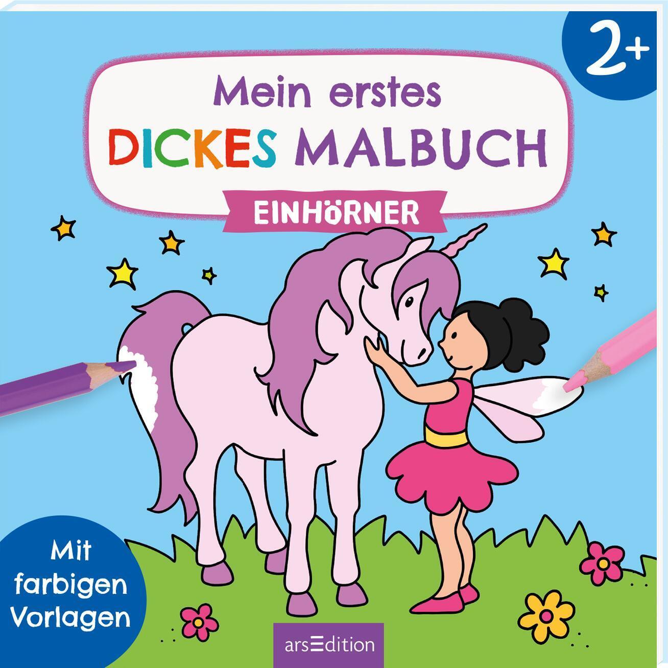 Cover: 9783845853819 | Mein erstes dickes Malbuch ab 2 - Einhörner | Mit farbigen Vorlagen