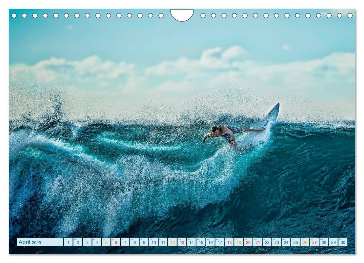 Bild: 9783435470907 | Surfen - Wasser, Wind und coole Typen (Wandkalender 2025 DIN A4...