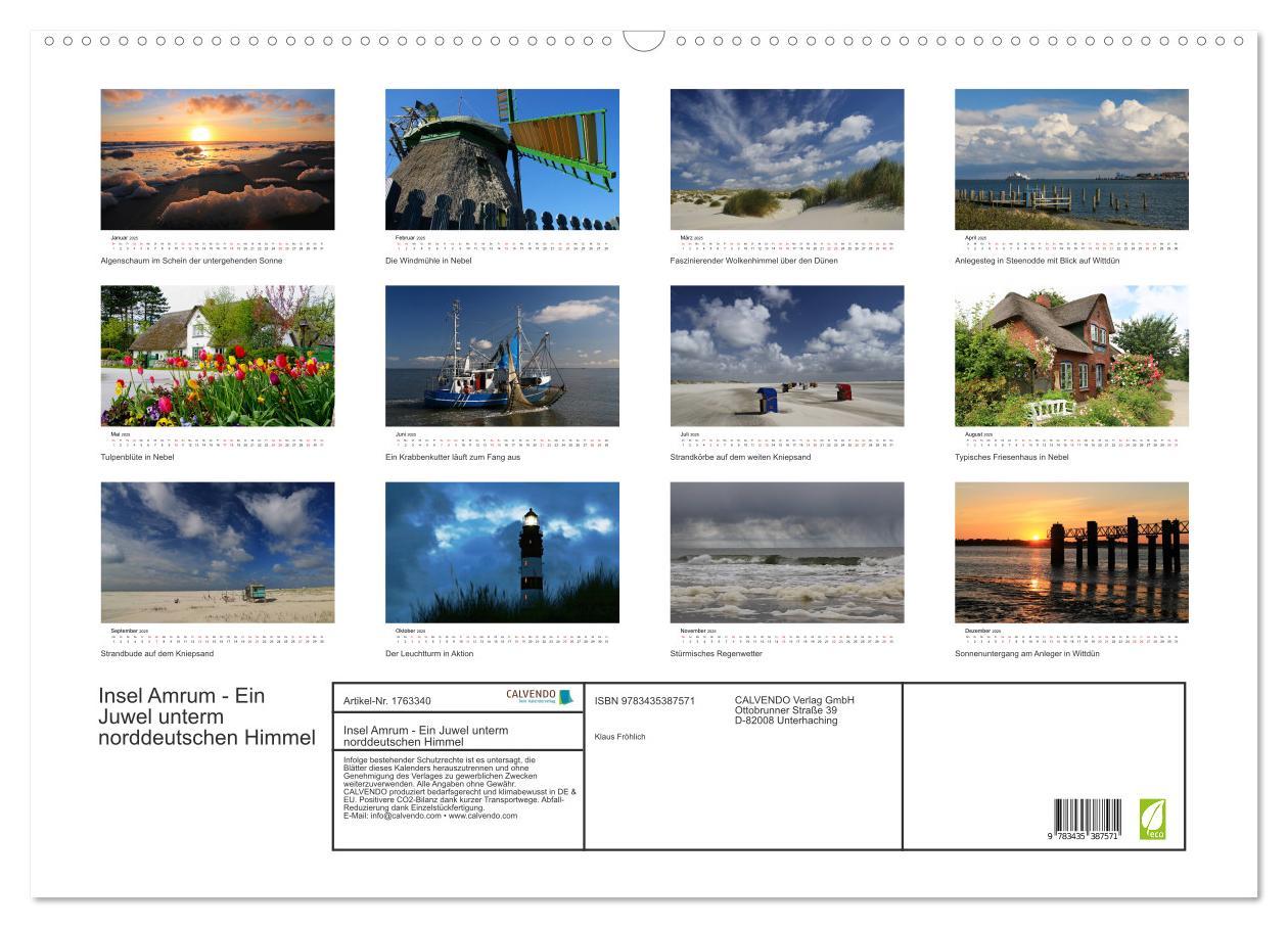 Bild: 9783435387571 | Insel Amrum - Ein Juwel unterm norddeutschen Himmel (Wandkalender...