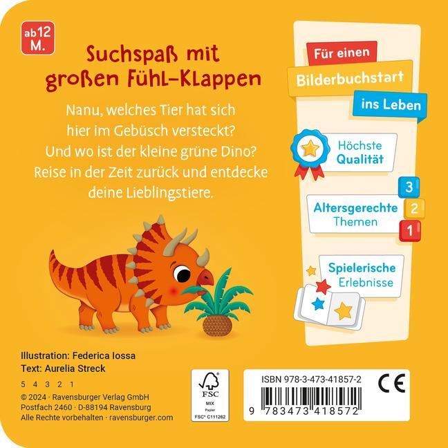 Bild: 9783473418572 | Wo bist du, kleiner Dino? | Mit großen Fühl-Klappen | Aurelia Streck