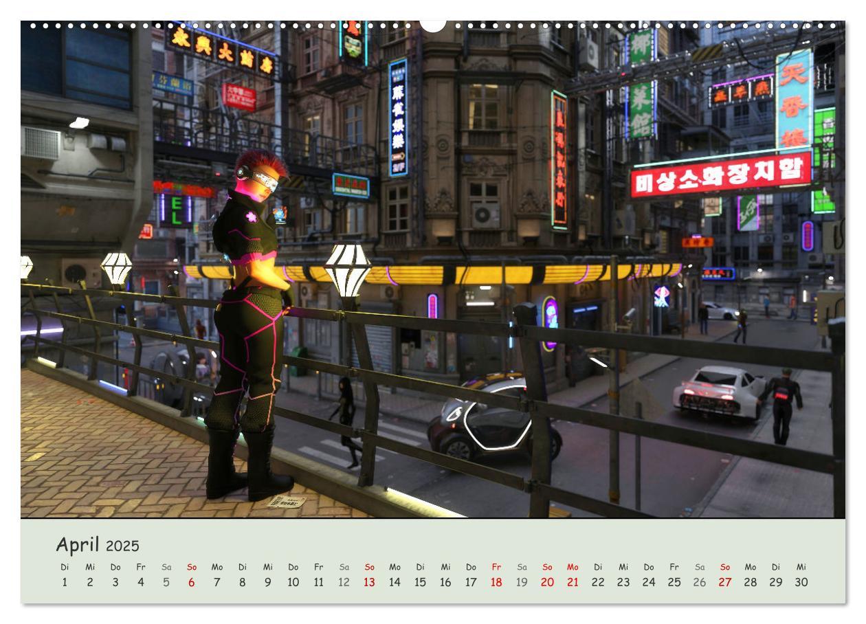 Bild: 9783435054770 | Science Fiction Cyberpunk (Wandkalender 2025 DIN A2 quer), CALVENDO...