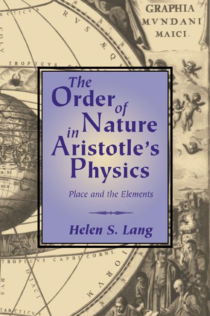 Cover: 9780521042291 | The Order of Nature in Aristotle's Physics | Place and the Elements