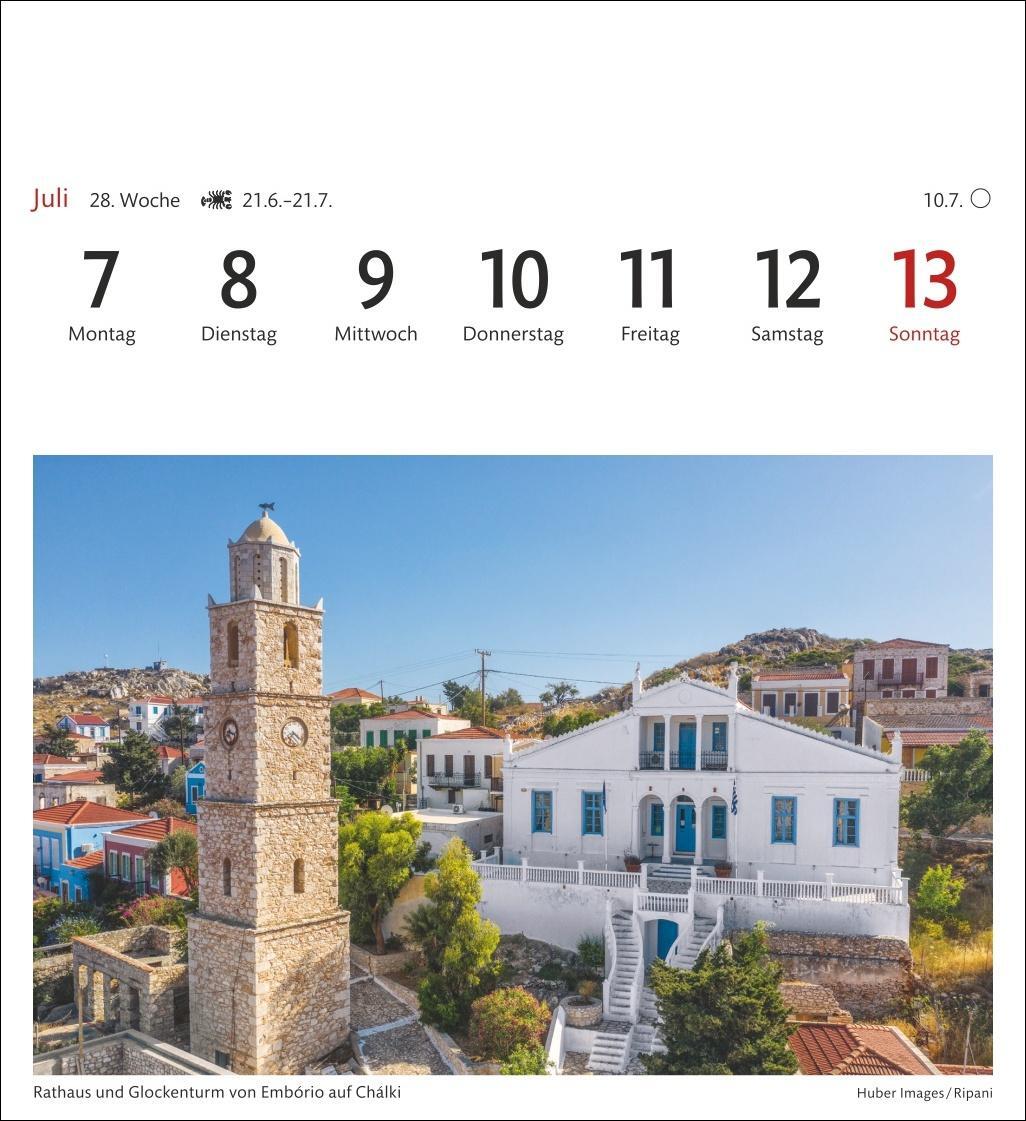 Bild: 9783840033360 | Griechische Inseln Sehnsuchtskalender 2025 - Wochenkalender mit 53...