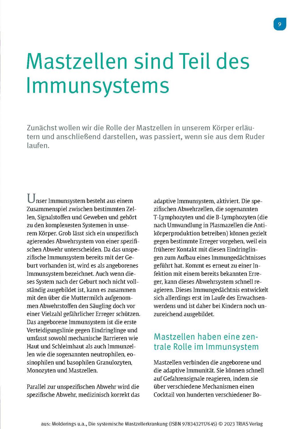 Bild: 9783432117645 | Die systemische Mastzellerkrankung | Gerhard J. Molderings (u. a.)