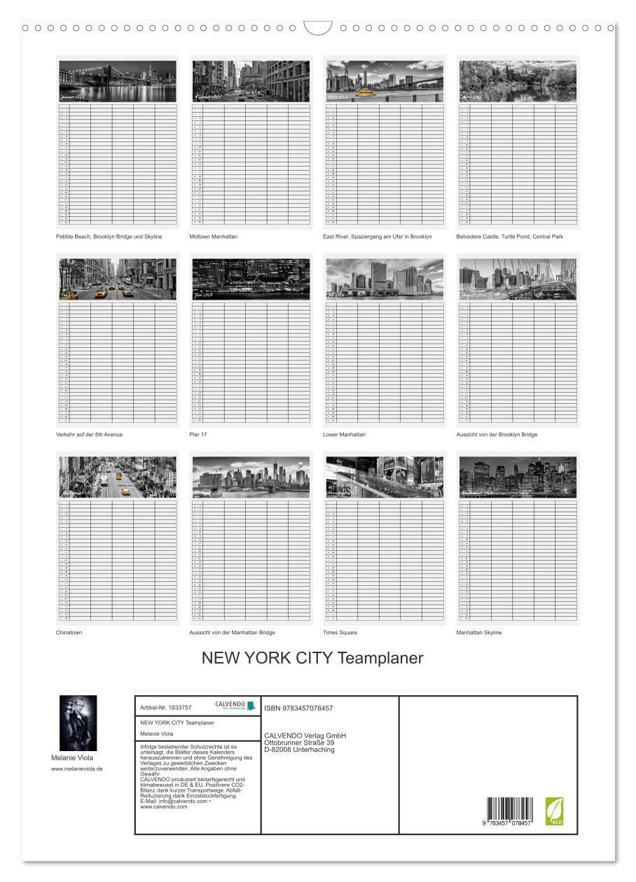 Bild: 9783457078457 | NEW YORK CITY Teamplaner (Wandkalender 2025 DIN A2 hoch), CALVENDO...