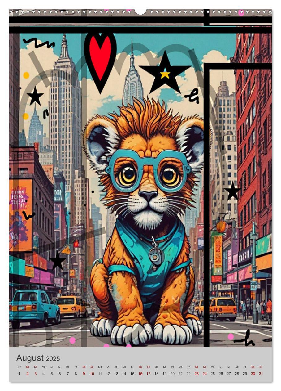 Bild: 9783457176535 | Coole Tiere der Pop Art (hochwertiger Premium Wandkalender 2025 DIN...