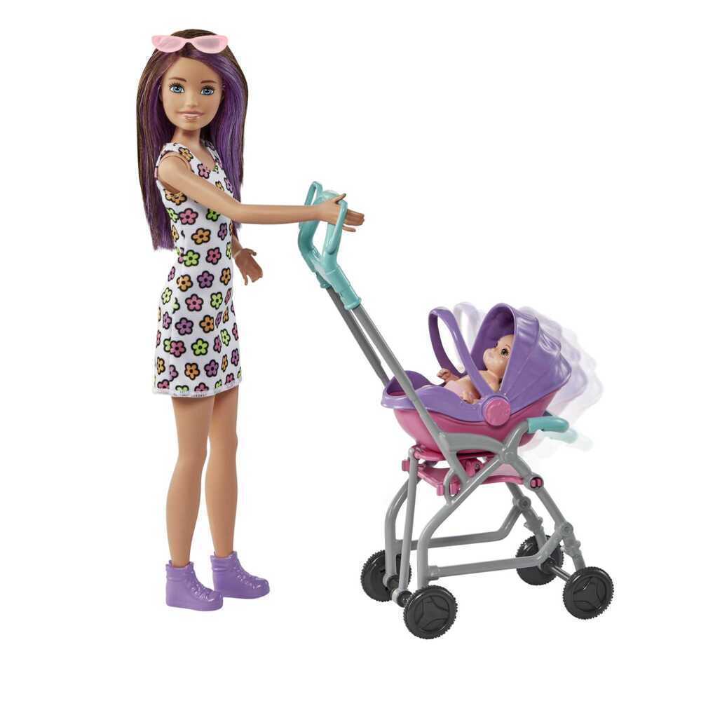 Bild: 887961961928 | Barbie Skipper Babysitters Inc. Puppe mit Kinderwagen, Baby & Zubehör