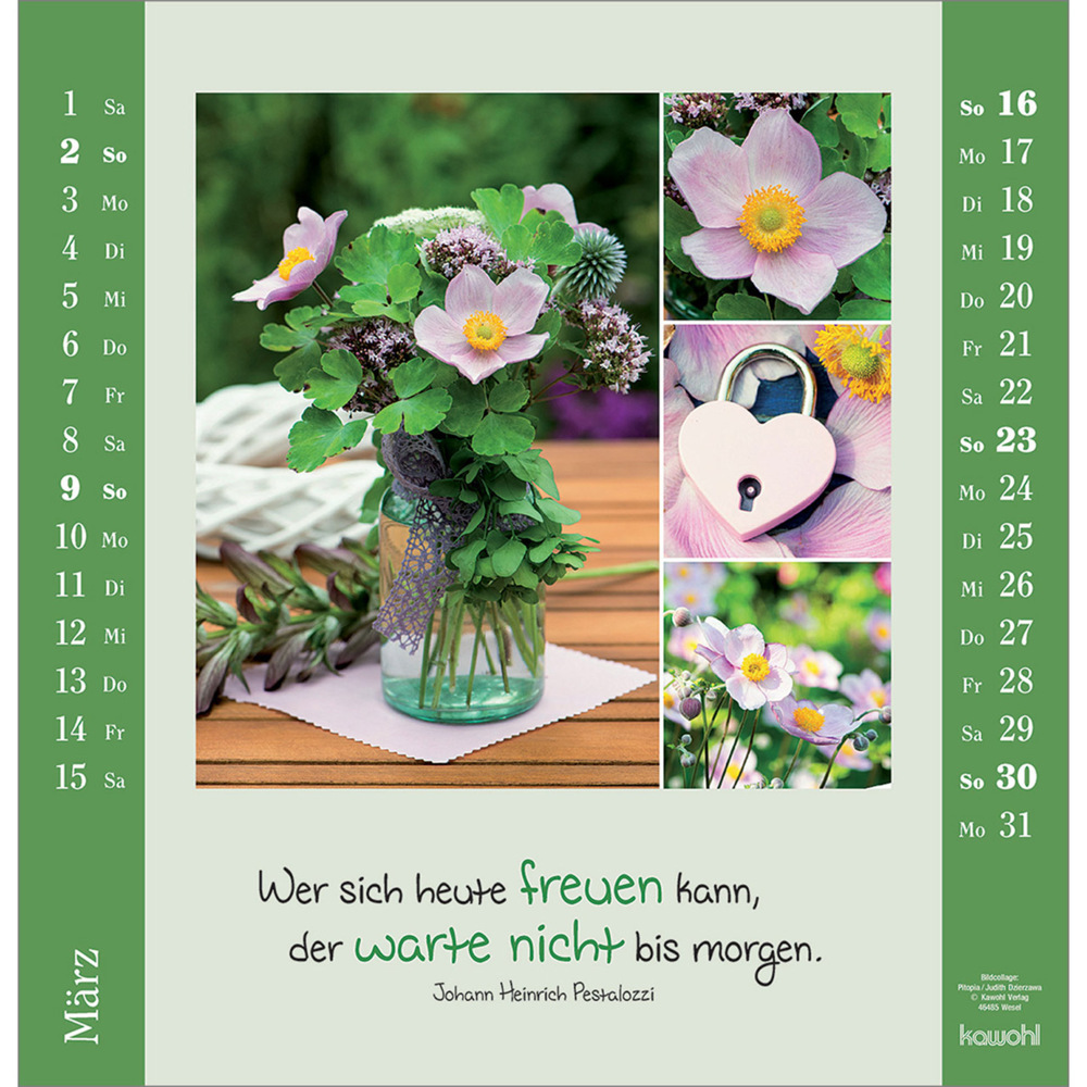 Bild: 9783754829950 | Kleine Freuden entdecken 2025 | Bildcollagen mit Mut machenden Texten